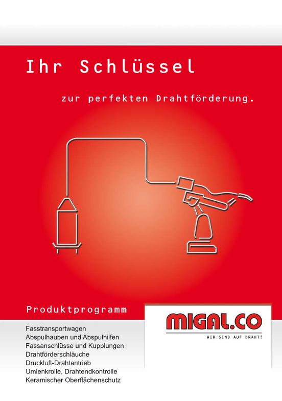 Produktprogramm Drahtförderung Migal.co