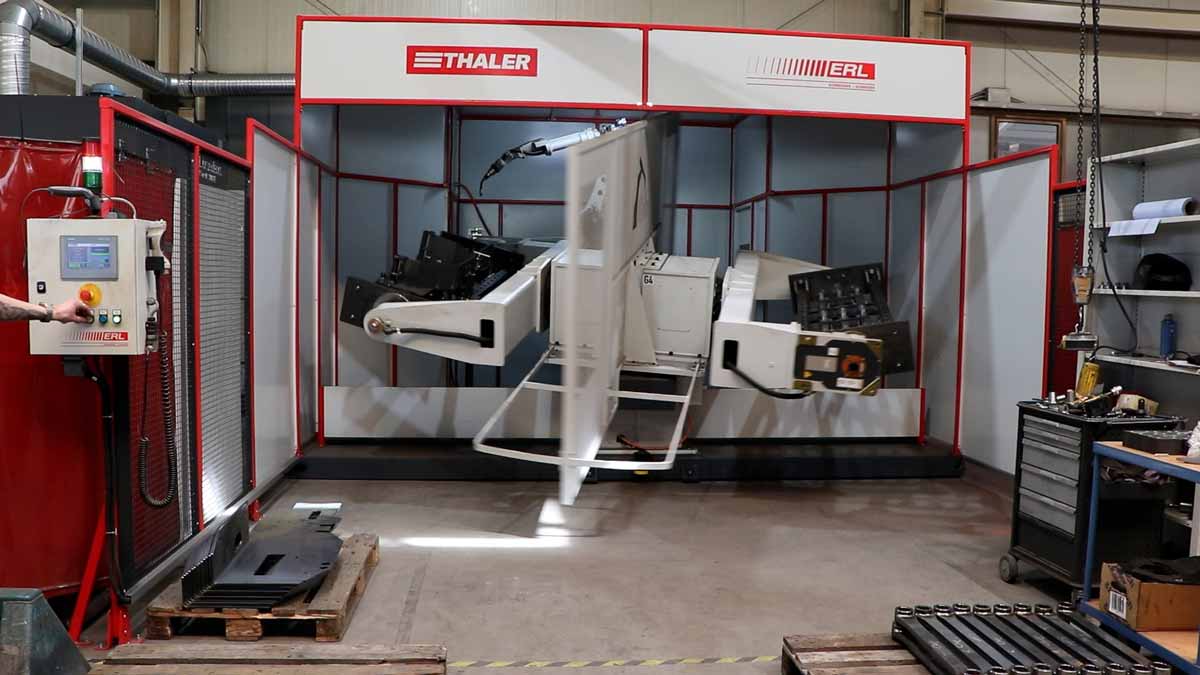 Die ARCentre Pro Schweißroboteranlage mit Dreh-Wende-Positionierer ist seit Mitte 2021 bei Thaler in Betrieb.
