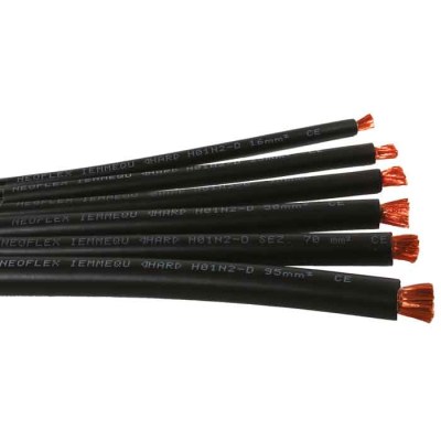 Schweißkabel, 95qmm, Gummi, schwarz