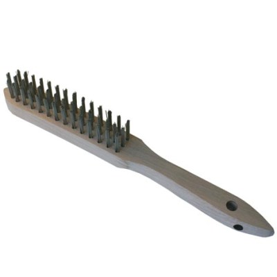 Edelstahl-Drahtbürste, 3-reihig, 0,35mm