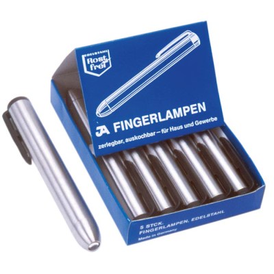 Fingerlampe, Edelstahl, ohne Batterie