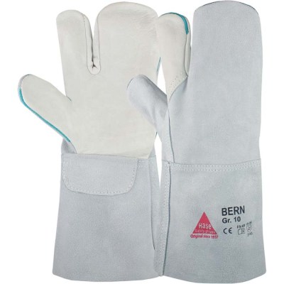 Schweißerhandschuhe, 3-Finger, Rindl. Gr. 10