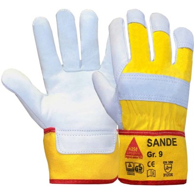 Arbeitshandschuhe Sande, Rindnarbenlede Gr.10