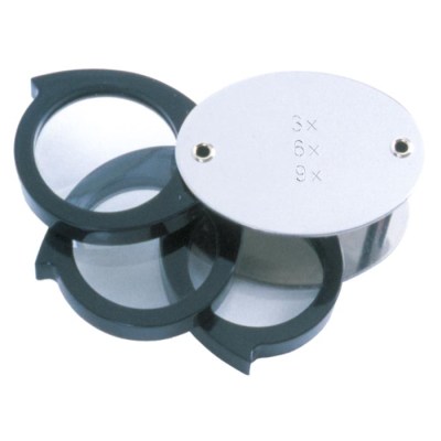 Taschenlupe, Vergrösserung 3x, 6x, 9x