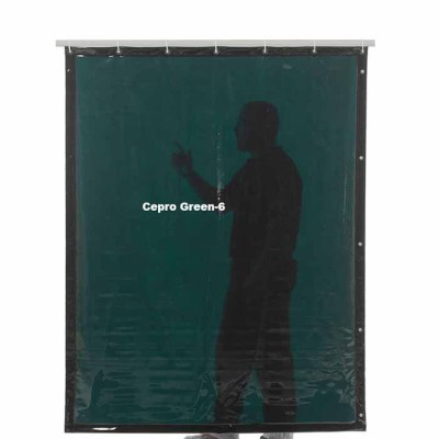 Schweißervorhang, CEPRO, grün, transparent, 240x140cm